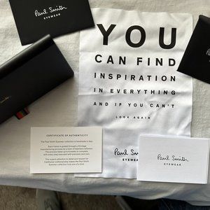 Paul Smith Eyeglass Frames Like New Silver Style Fisher